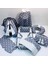 Gri Beyaz Yıldızlı 10 Parça Full Babynest Seti 1