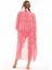 Şifon Plaj Kimono | ELB33597 Fuşya Kareli 2