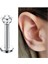 Cerrahi Çelik Yıldız Labrent Piercing 8 mm - Gümüş Rengi 2