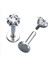 Cerrahi Çelik Yıldız Labrent Piercing 8 mm - Gümüş Rengi 4