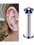 Cerrahi Çelik Zirkon Taşlı Yıldız Piercing 2