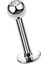 Cerrahi Çelik Labrent Piercing 8 mm - Gümüş Rengi 1