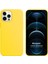 Apple iPhone 12 Pro Kılıf Liquid Lansman Silikon Sarı 1