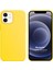 Apple iPhone 12 Kılıf Liquid Lansman Silikon Sarı 1