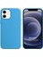 Apple iPhone 12 Kılıf Liquid Lansman Silikon Mavi 1