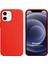 Apple iPhone 12 Kılıf Liquid Lansman Silikon Kırmızı 1