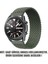 Samsung Galaxy Watch 4 40MM Kordon, (Small Size, 135MM) Braided Solo Loop Band Koyu Yeşil 2