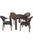 Elit Rattan 90 x 90 cm Eylül Koltuk Masa Takımı 1