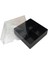 Asetat Kapaklı Karton Kutu 12 x 12 x 3 cm 4 Bölmeli Kutu - 10 Adet Siyah 1