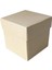 Komple Karton Kutu Düz Renk 6 x 6 x 6 cm - 25 Adet Krem 1