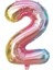 2 Rakam Gökkuşağı Folyo Balon 1