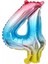 4 Rakam Gökkuşağı Folyo Balon 1