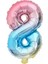 8 Rakam Gökkuşağı Folyo Balon 1