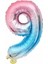 9 Rakam Gökkuşağı Folyo Balon 1
