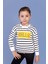 Toontoy Kız Çocuk Çizgi Desenli Baskılı Sweatshirt 1