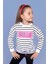 Toontoy Kız Çocuk Çizgi Desenli Baskılı Sweatshirt 1