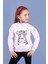 Toontoy Kız Çocuk Baskılı Balıkçı Yaka Pamuklu Sweatshirt 1