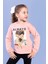 Toontoy Kız Çocuk Baskılı Kol Ucu Lastikli Tişört 1