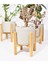 Saksı Standı 3lü Set Ahşap Çiçek Standı Saksılık Bahçe Çiçek Rafı 30 cm 1