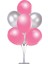 Metalik Balon Pembe - Gümüş Gri 10 Adet 1