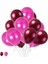 Metalik Balon Bordo - Fuşya 10 Adet 1