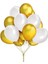 Metalik Balon Beyaz Gold 10 Adet 1