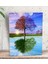 Gift Dört Mevsim Ağaç Tasarımlı Dekoratif Mini Kanvas Tablo 15 x 20 Cm-1 1
