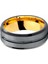 Bayan-Erkek Mat Gri Fırçalanmış Tungsten Yüzük Dm80 14 2