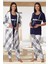 Effortt Lacivert Sabahlıklı Lohusa Pijama Takımı 1