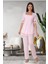 Effortt Pembe Dantelli Lohusa Pijama Takımı 1