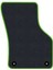 Honda Civic Euro Hatchback 2003-2005 -5 Kapı Makyaj Siyah Halı Yeşil Kenar Petek Topuk 2250 gr Paspas 3