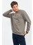 Camel Yazı Nakışlı O Yaka Rahat Form Erkek Sweatshirt - 88020 1