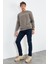 Camel Yazı Nakışlı O Yaka Rahat Form Erkek Sweatshirt - 88020 4