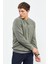 Çağla Yazı Nakışlı O Yaka Rahat Form Erkek Sweatshirt - 88020 3