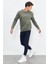 Çağla Yazı Nakışlı O Yaka Rahat Form Erkek Sweatshirt - 88020 4