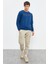İndigo Yazı Nakışlı O Yaka Rahat Form Erkek Sweatshirt - 88020 2