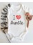 I Love Auntie Kısa Kol Organik Bebek Body 1