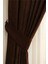 Kahverengi Düz Renk Pileli Soft Fon Perde, 1/3 Sık Pile, Tek Kanat 50 x 250 cm 3