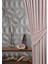 Pudra Düz Renk Pileli Soft Fon Perde, 1/3 Sık Pile, Tek Kanat 50 x 270 cm 3
