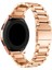 Samsung Galaxy Watch 46 mm Uyumlu Metal Kordon Premium Paslanmaz Çelik Kayış Baklalı Modelrose Gold 2