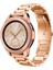 Samsung Galaxy Watch 46 mm Uyumlu Metal Kordon Premium Paslanmaz Çelik Kayış Baklalı Modelrose Gold 4