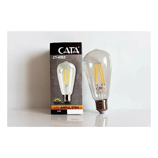 Cata CT-4353 8 W Uzun Flament Rustik LED Ampul 1080 Lümen Beyaz Işık