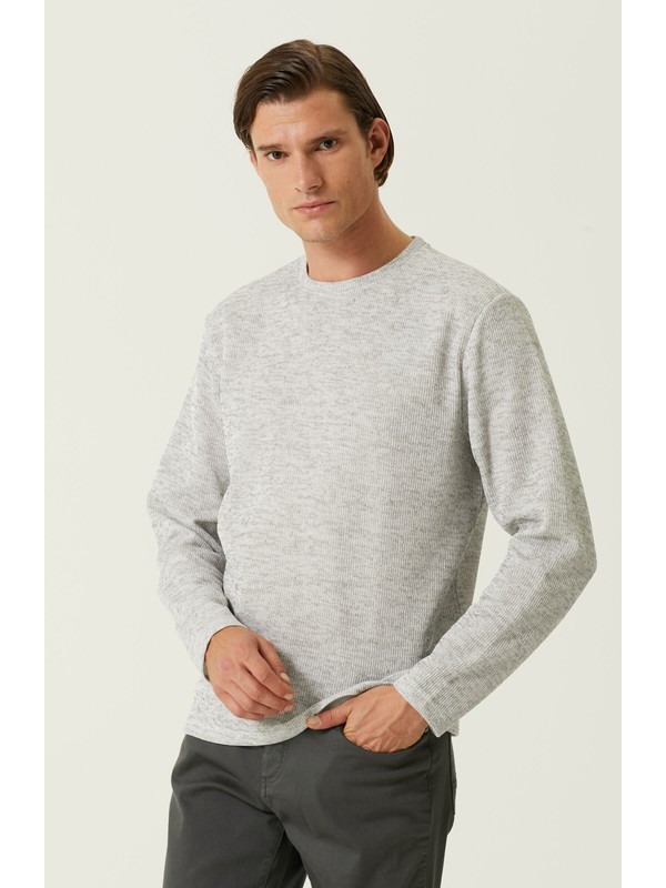 slim fit grey sweatshirt