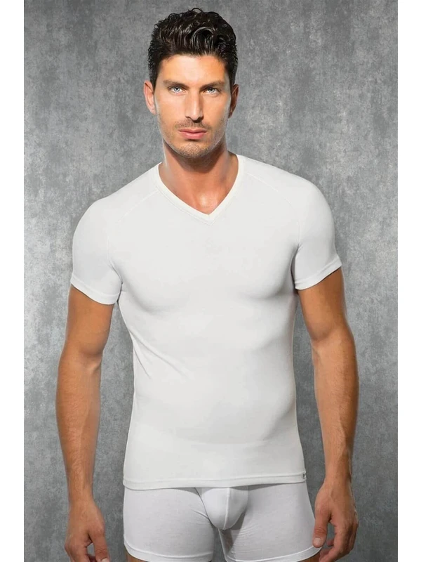Doreanse 2885 Erkek Çift Etkili Ekstra Viloft Termal V Yaka Içlik T-Shirt