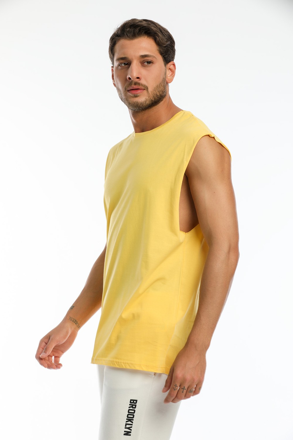 Superlife Bisiklet Yaka Kolsuz Tshirt