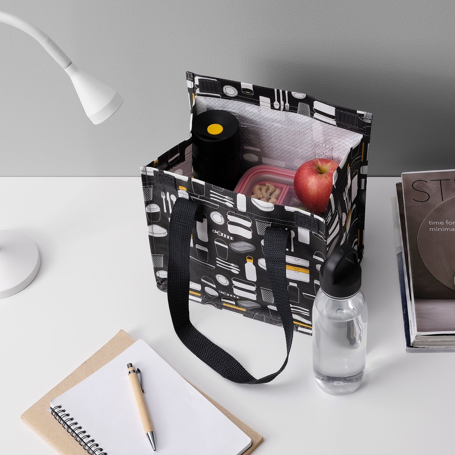 IKEA Fladdrıg Yemek Çantası Gri görsel 4