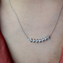 Lilarote 7 Taşlı Pırlanta Trend Kolye