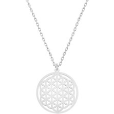 Gumush ​​gümüş Yaşam Çiçeği Kolye