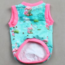Max Styles Pet Maxdesign Flamingo Desenli Penye Atlet Kedi Köpek Kıyafeti Pembe Xl
