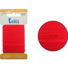 Hobizubi 4mm Neon Pembe Bebe Lastik - 5 Metre